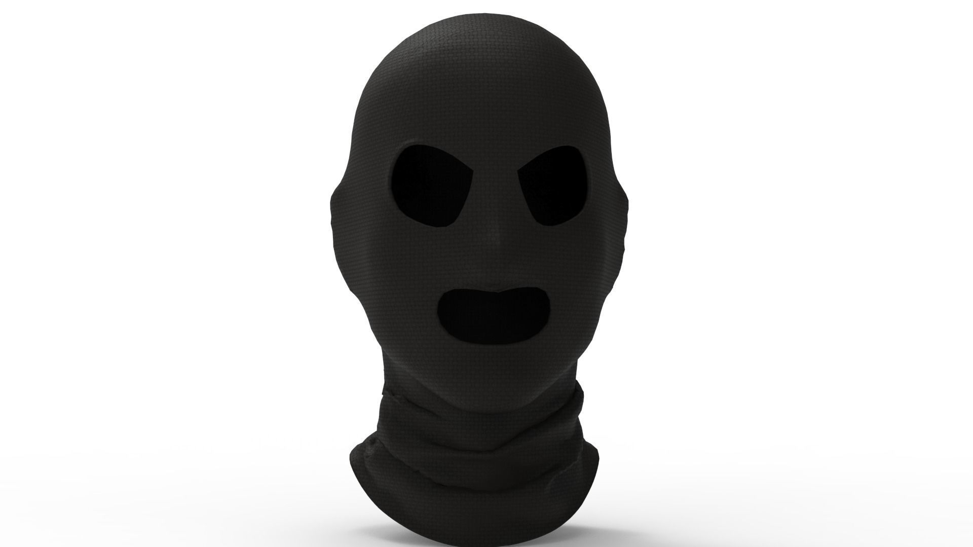 Balaclava male mannequin wearing mask 3D model_3