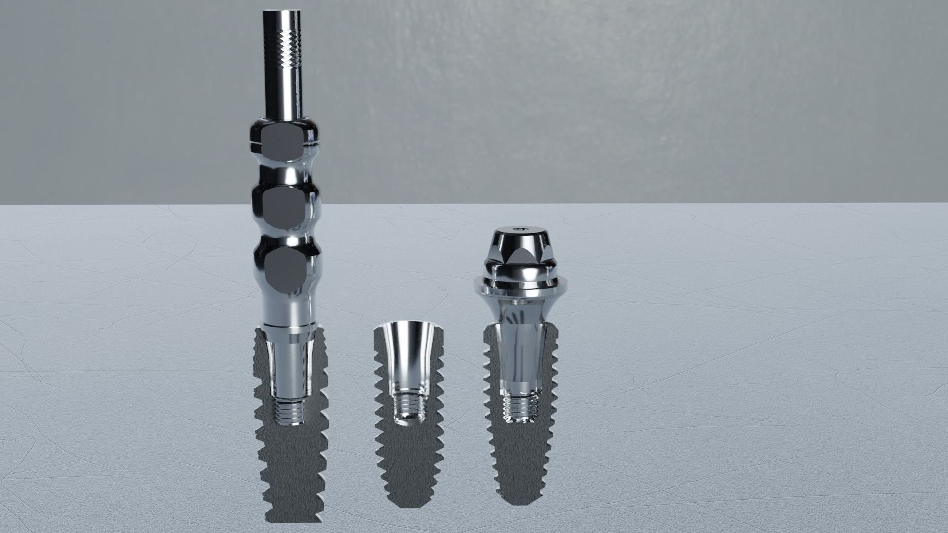 Dental implant system HIGH-RES FULL WORKFLOW 3D model_4