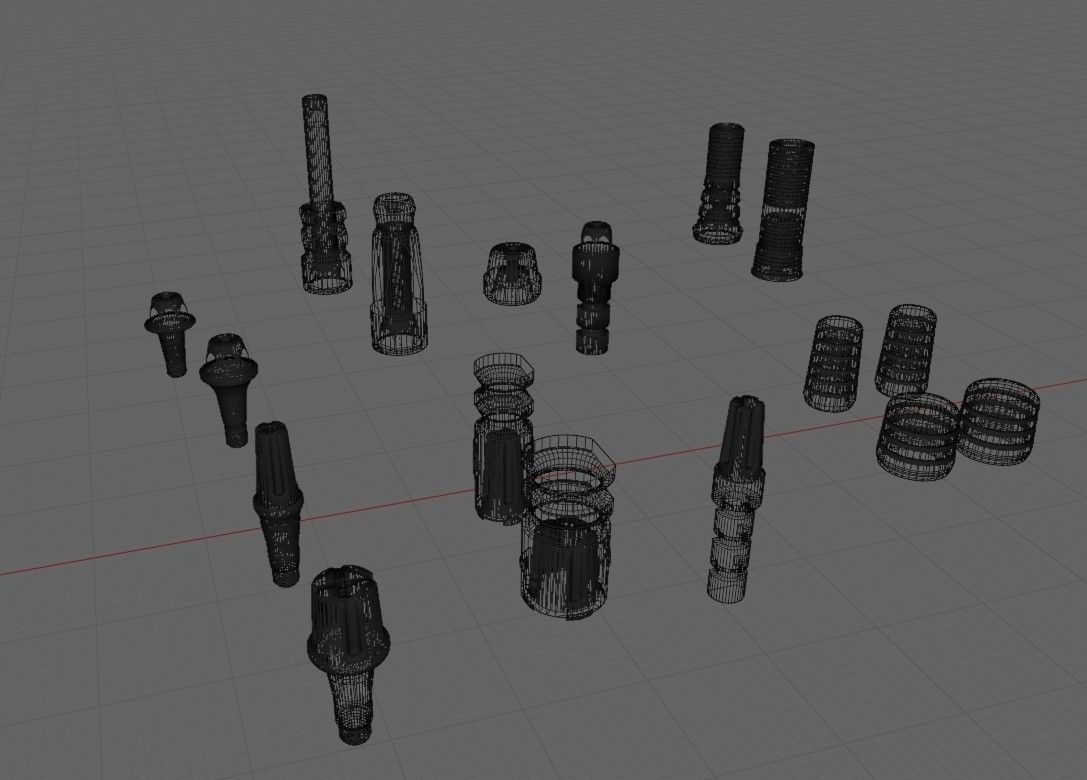 Dental implant system HIGH-RES FULL WORKFLOW 3D model_6
