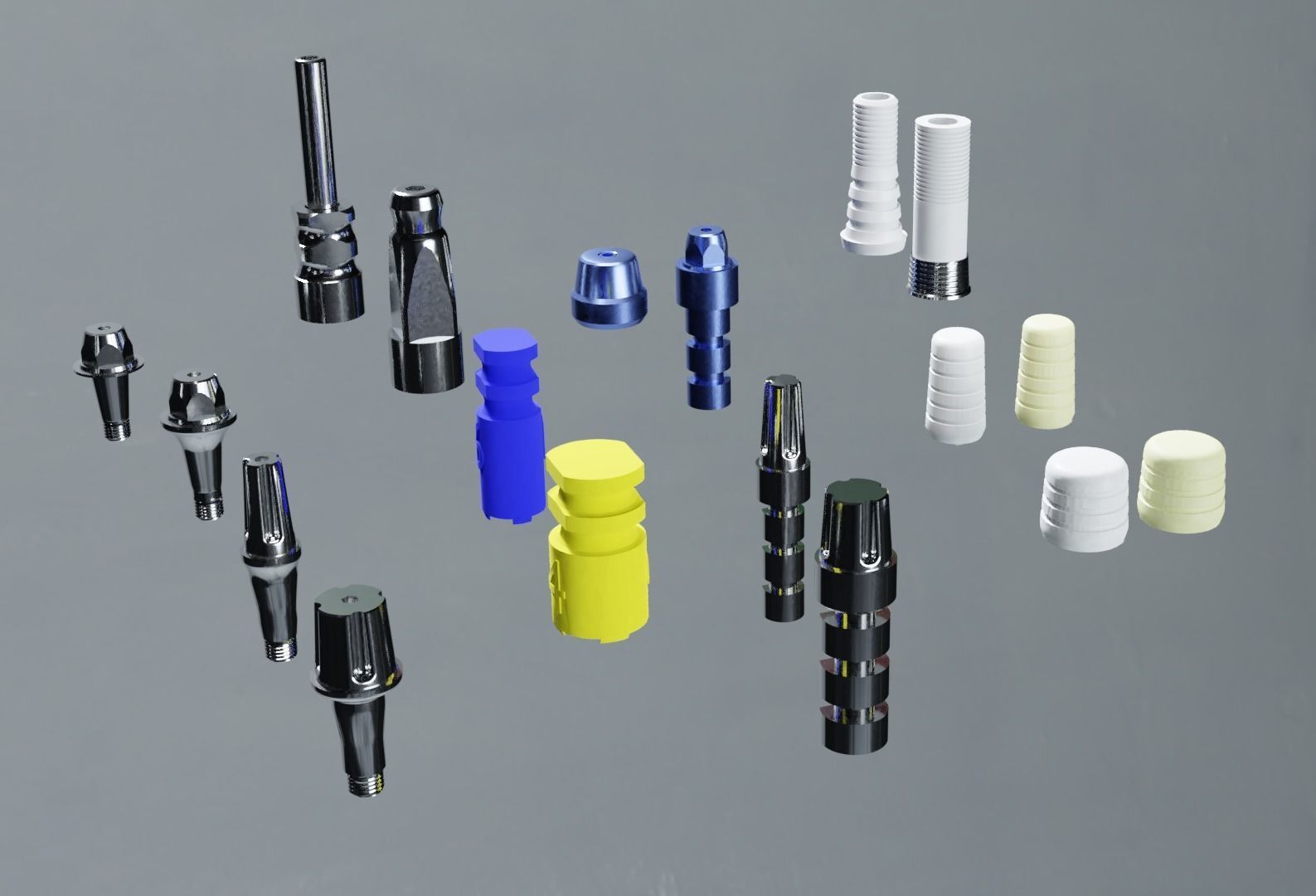 Dental implant system HIGH-RES FULL WORKFLOW 3D model_3