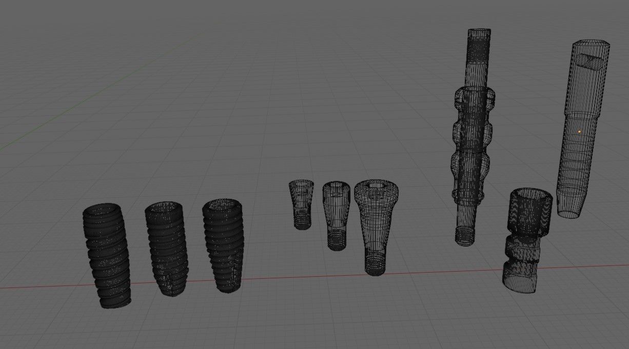 Dental implant system HIGH-RES FULL WORKFLOW 3D model_5