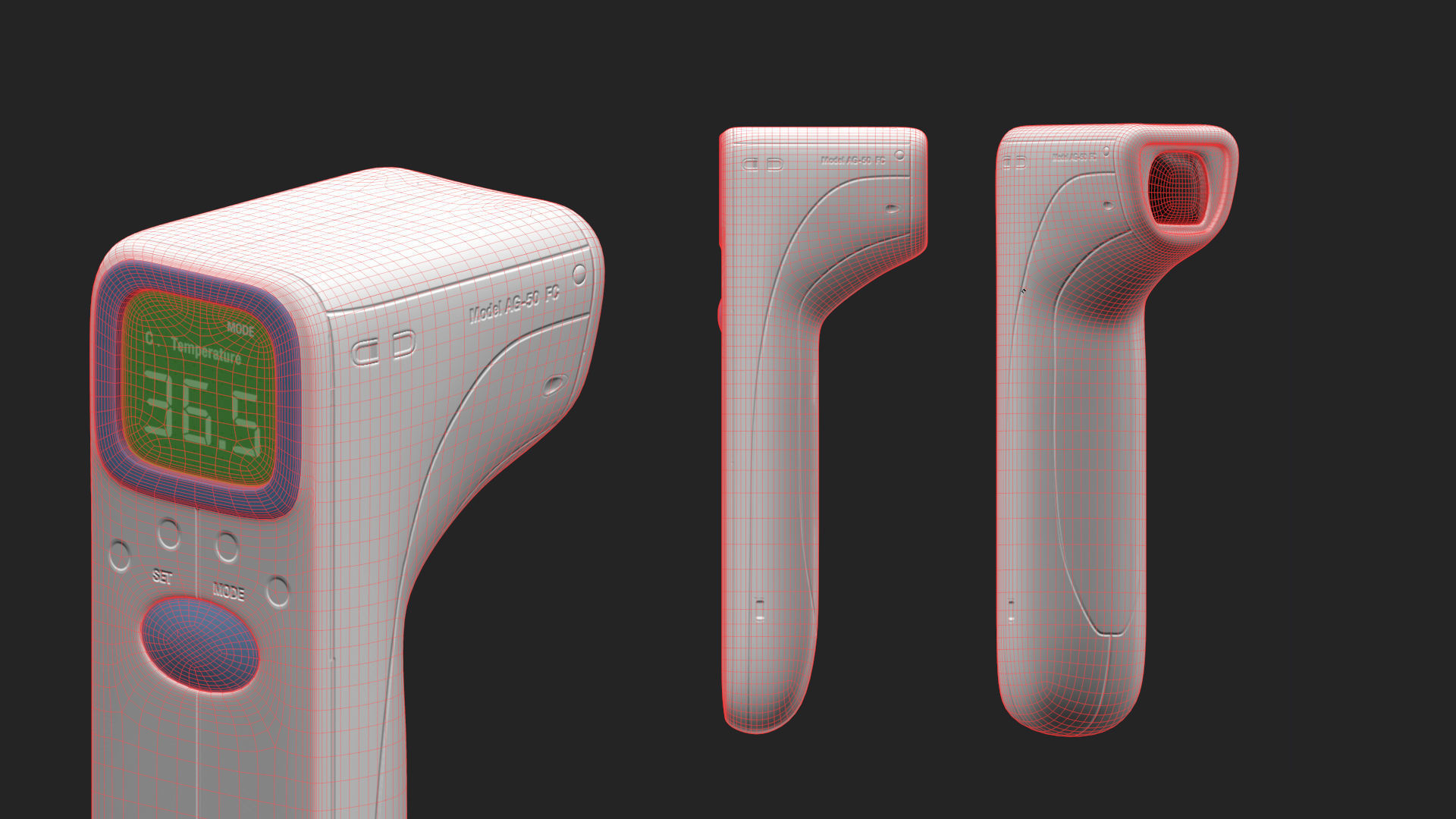 Digital Thermometer 3D model Free 3D model_3