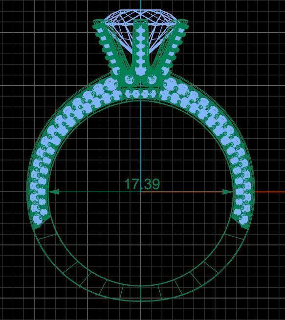 High Jewelry Tiffany Style Luxury Diamond Ring 3D print model_7