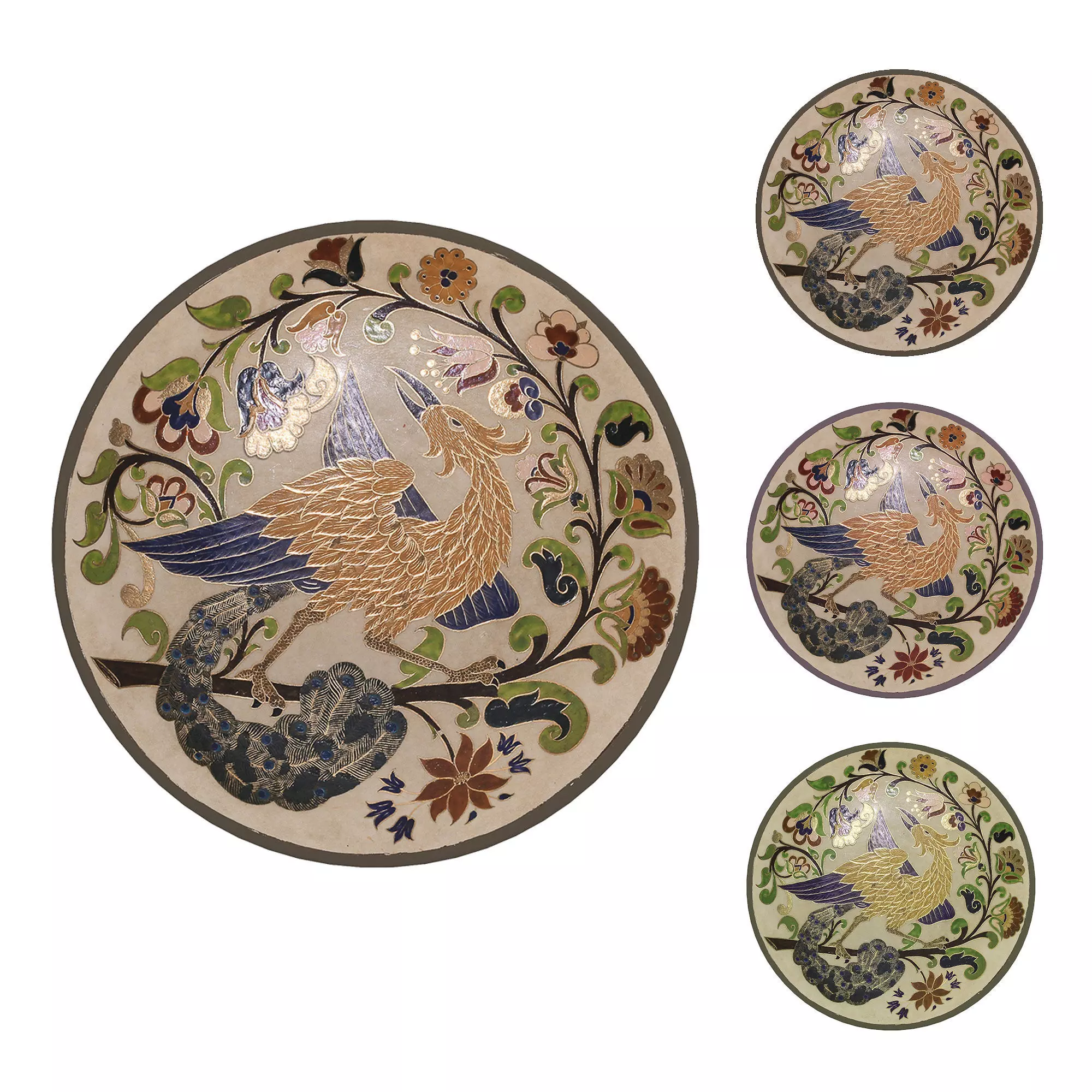 Traditional Plate Collection -Birds 3D model_0