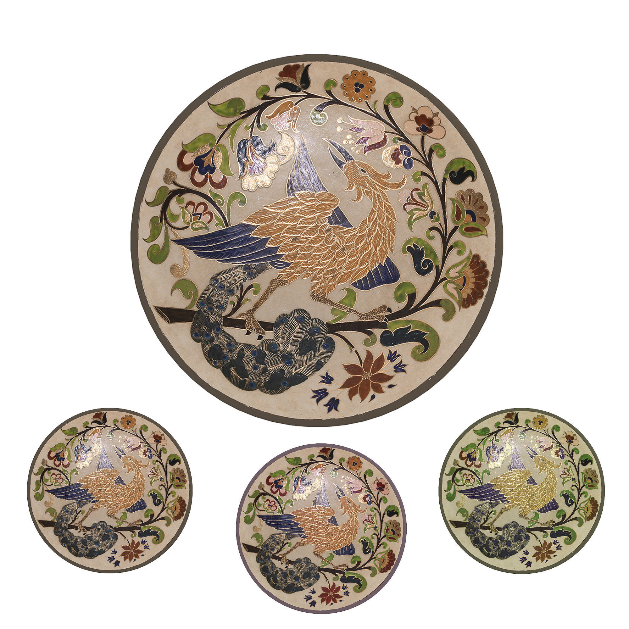 Traditional Plate Collection -Birds 3D model_9
