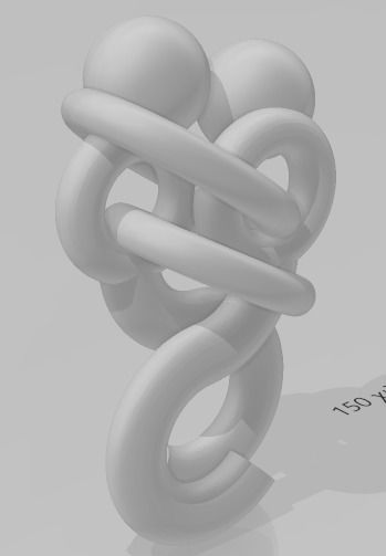 The kiss sculpture with two hands in shape of heart 3D print model_2