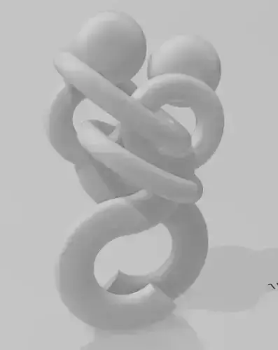 The kiss sculpture with two hands in shape of heart