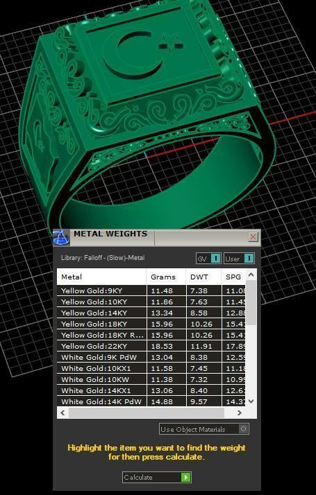 Ottoman Style Men Ring 3D print model_8