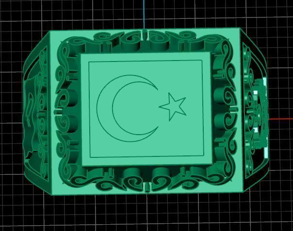 Ottoman Style Men Ring 3D print model_5