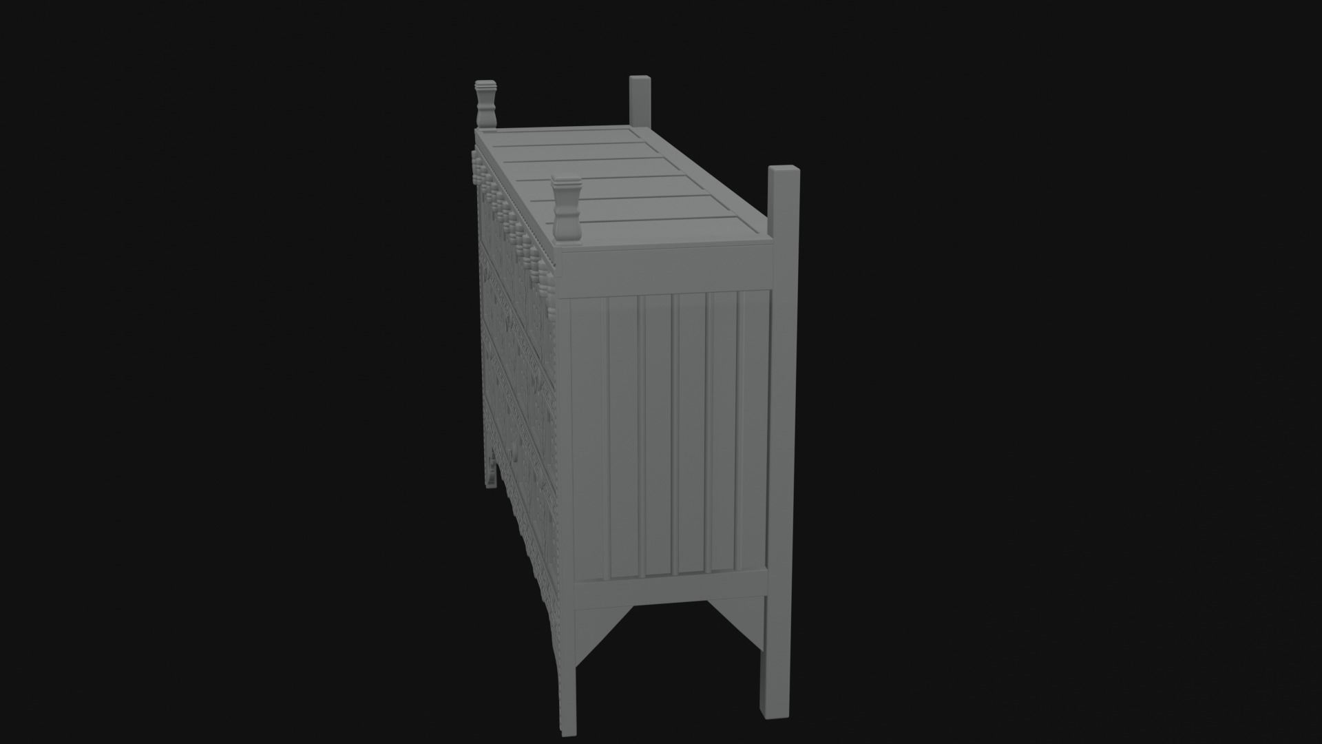 Sideboard chest of drawers 3D model_6