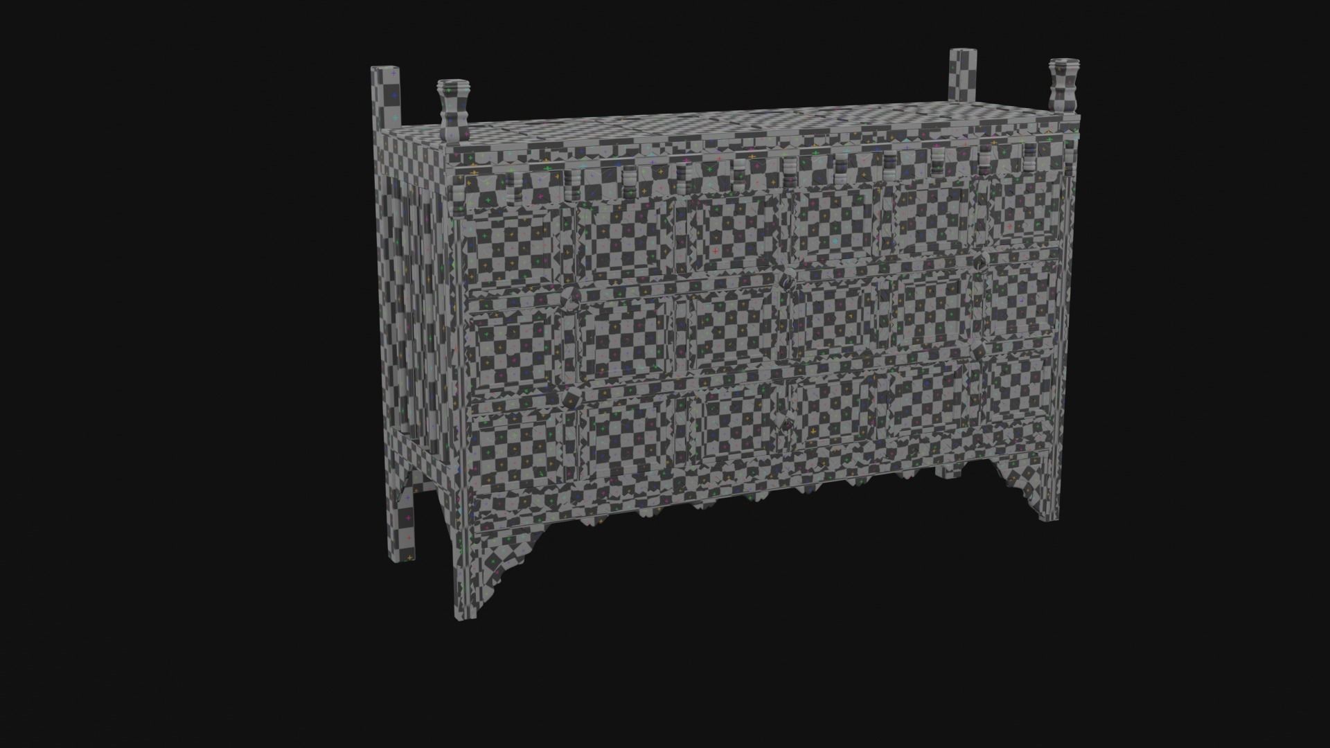 Sideboard chest of drawers 3D model_4