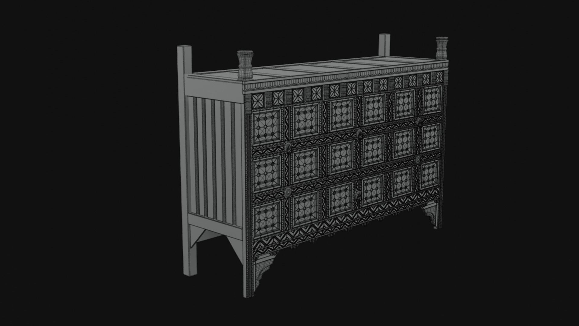 Sideboard chest of drawers 3D model_8