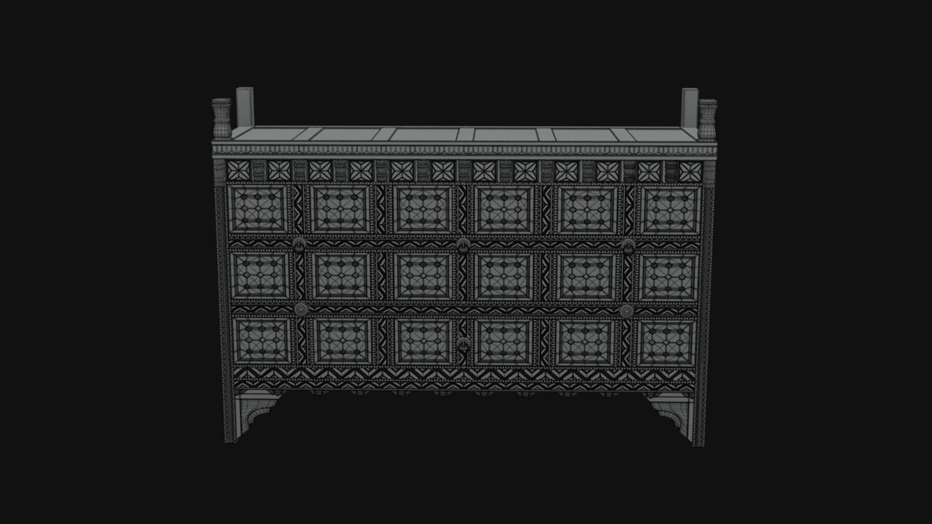 Sideboard chest of drawers 3D model_7
