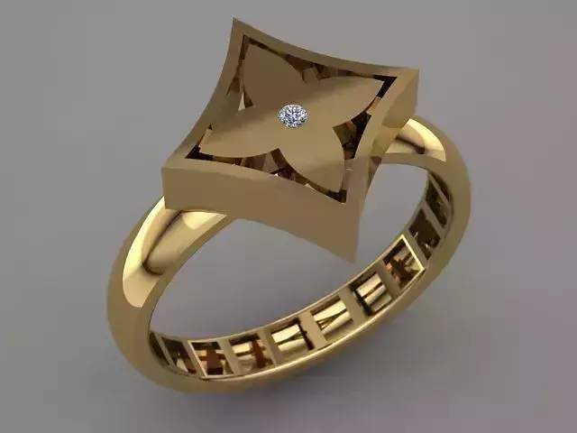 Louis Vuitton Style Diamond Ring