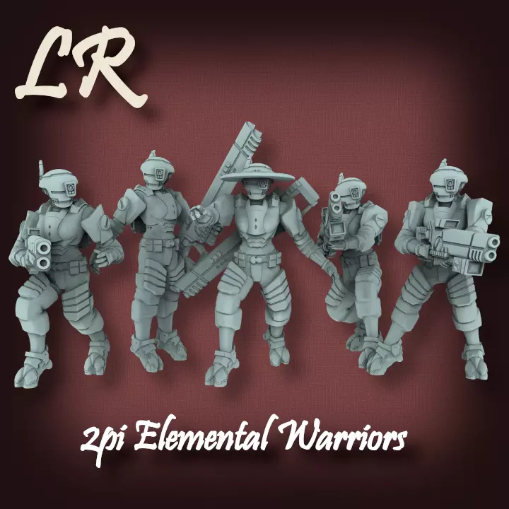 2pi Elemental Warrior Builder 3D print model_0
