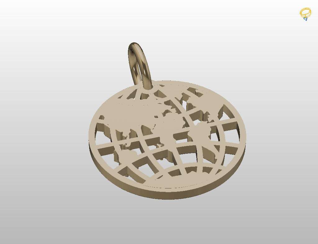 Globe pendant 3D print model_7