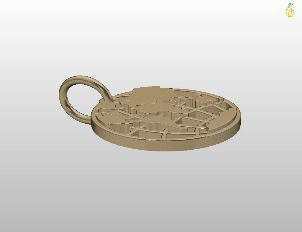 Globe pendant 3D print model_6