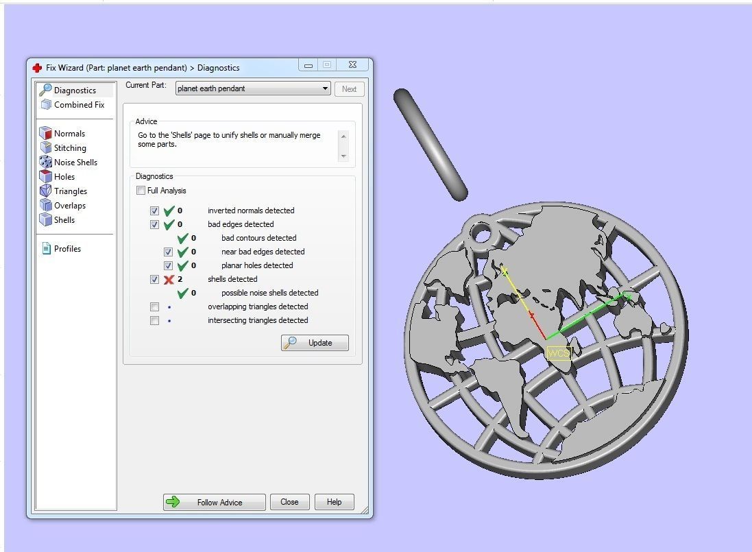 Globe pendant 3D print model_13
