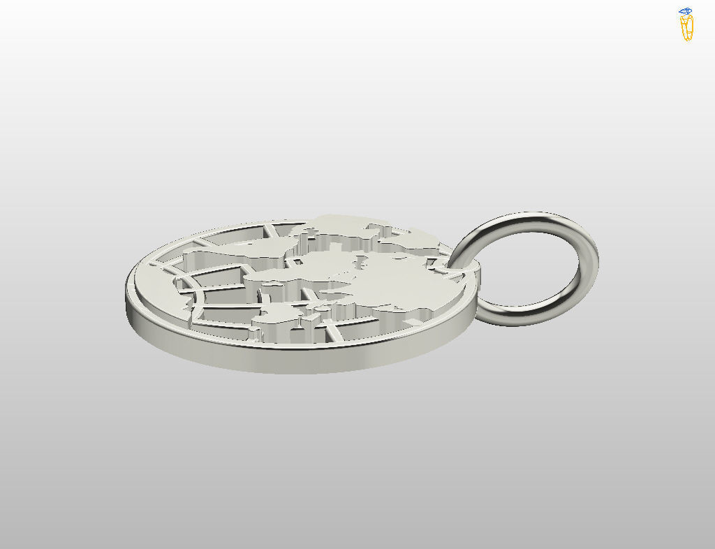 Globe pendant 3D print model_18