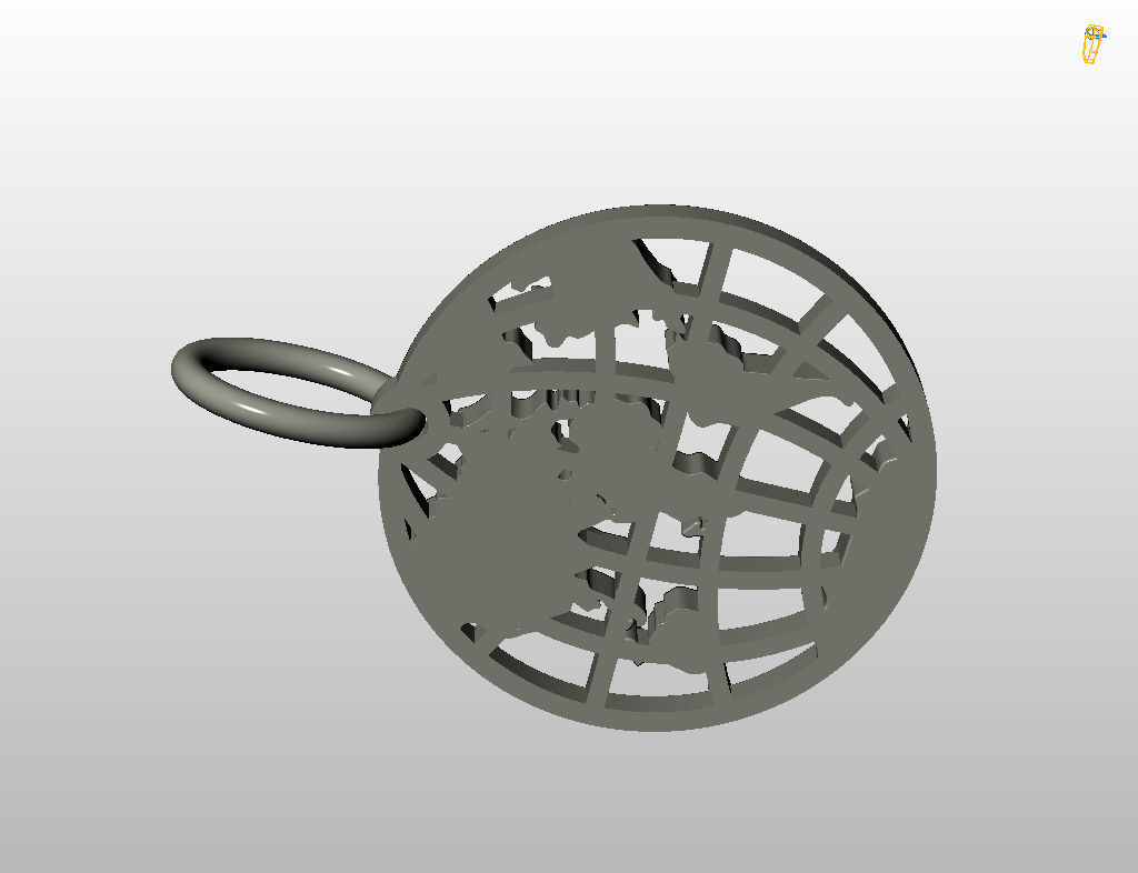 Globe pendant 3D print model_22