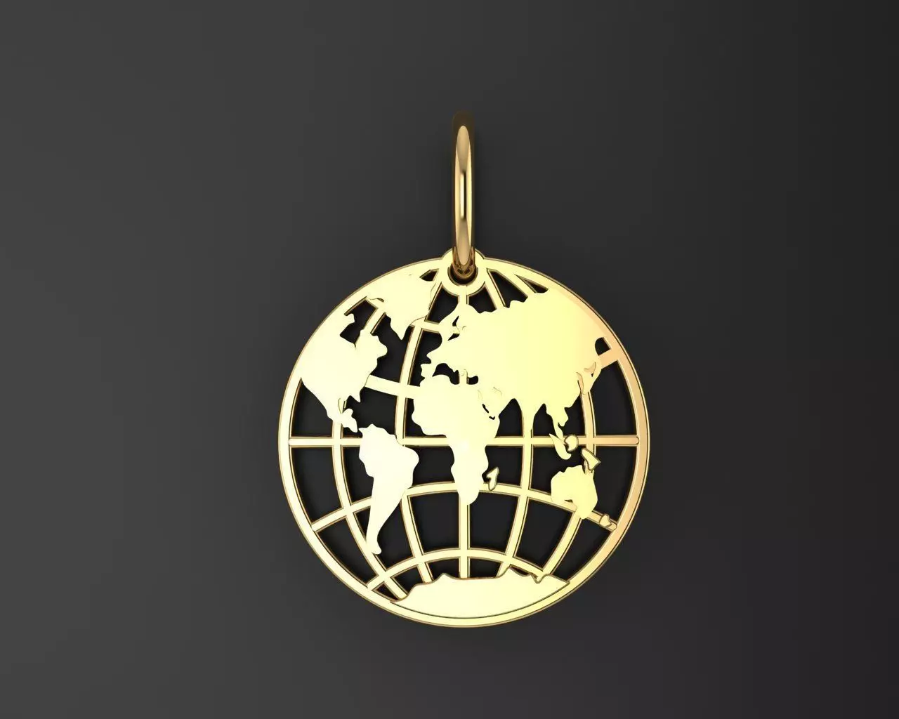 Globe pendant 3D print model_0