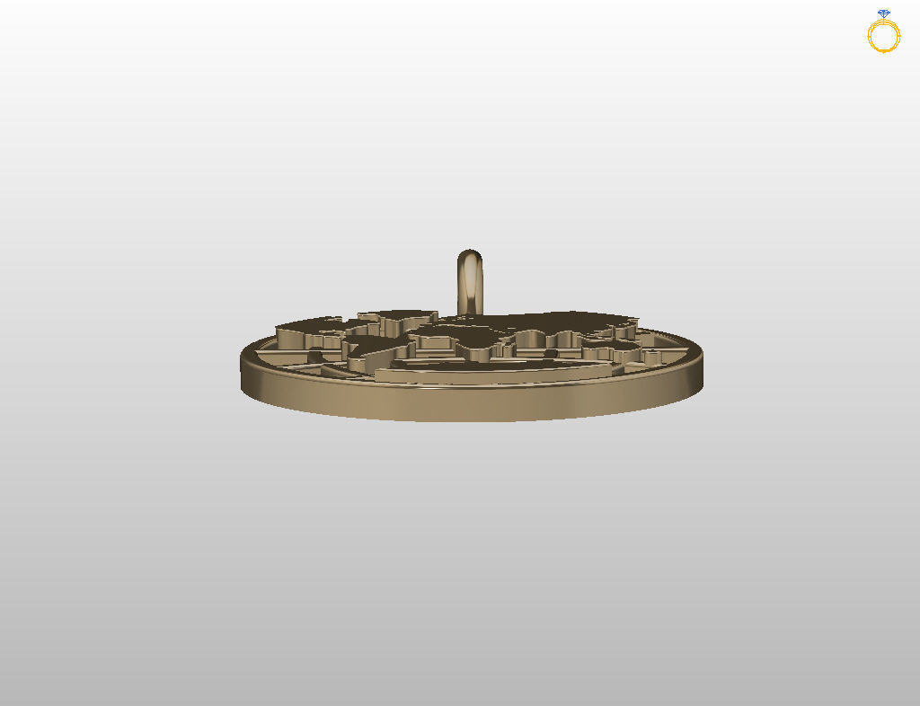 Globe pendant 3D print model_9