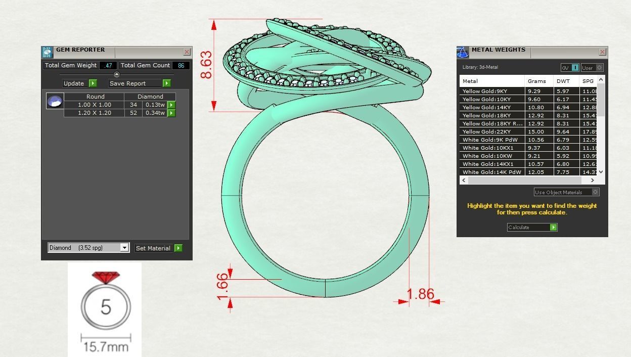 de Grisogono Ring 3D print model_9