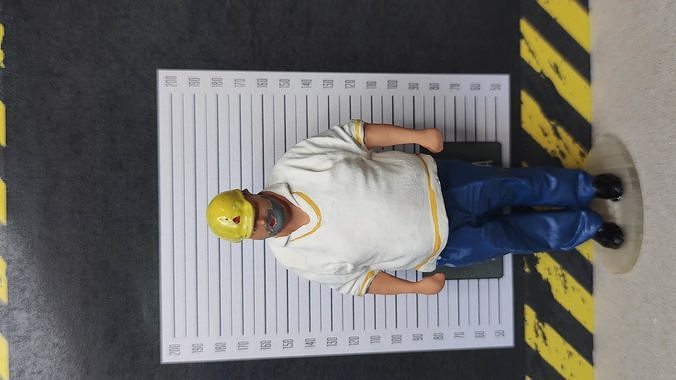 worker toy man Free 3D model