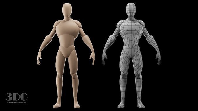 Base Mesh Male  Low-poly 3D model