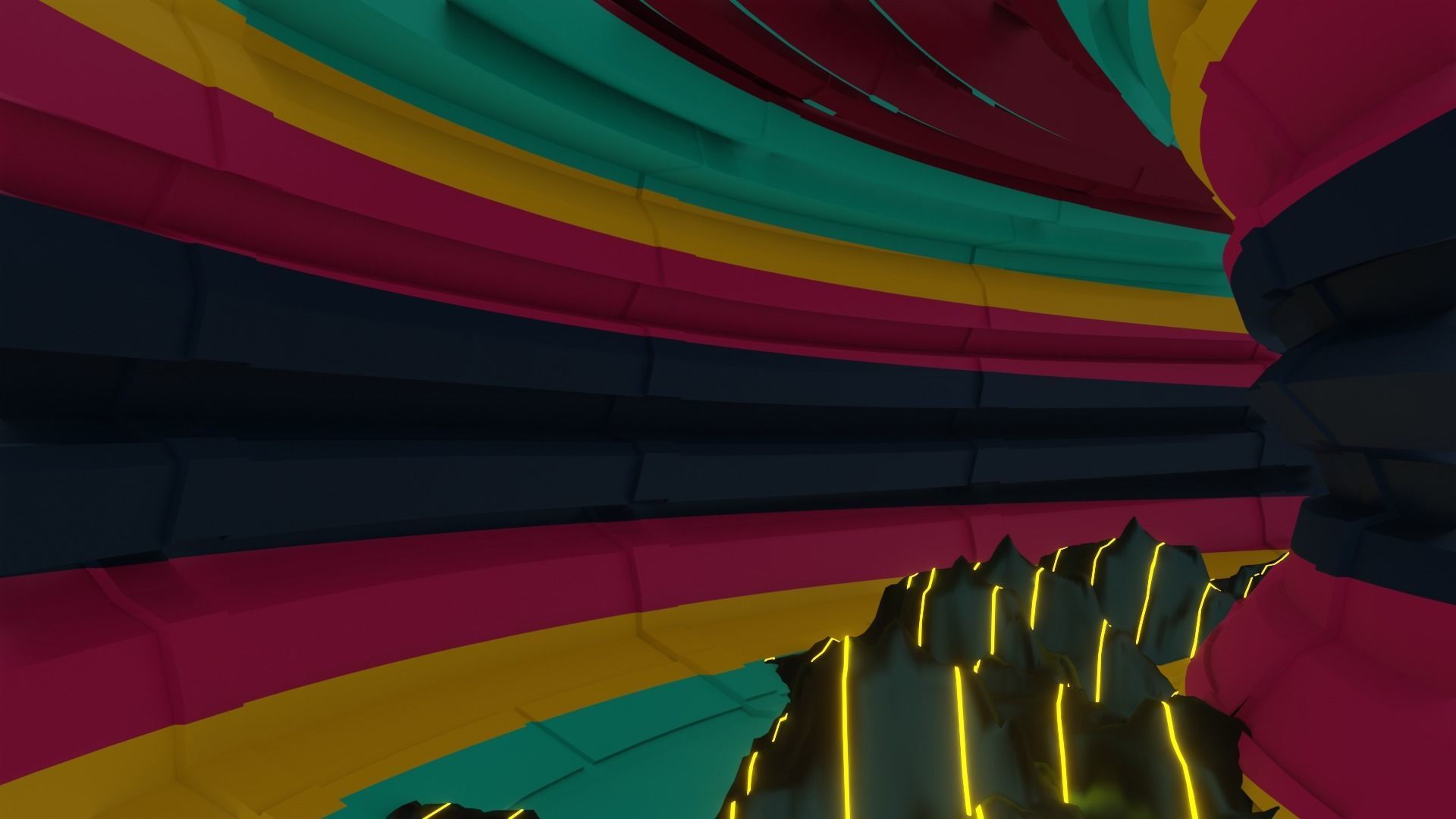 Wild tunnel with graffiti effects and 3D model included 3D model_13