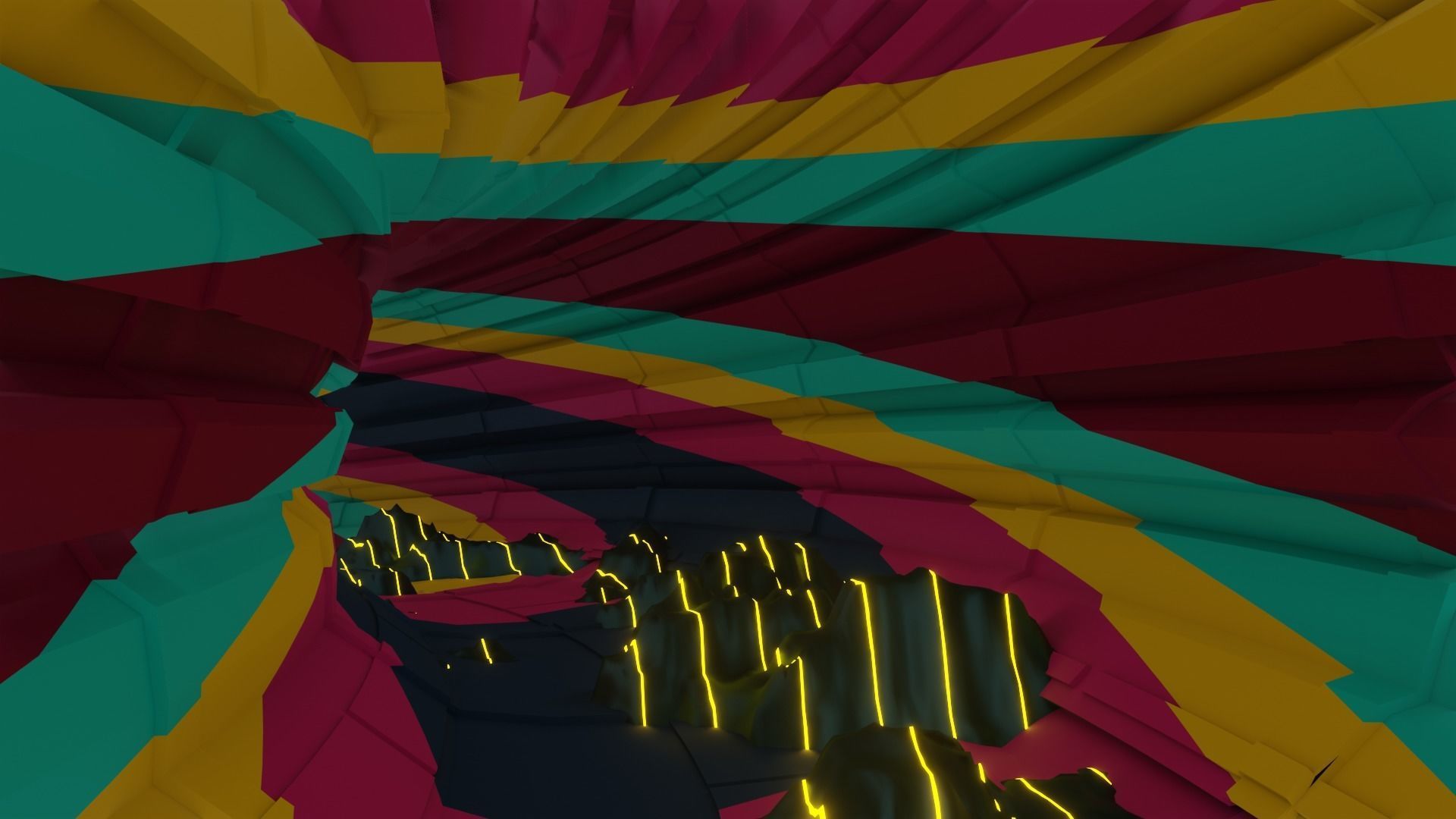 Wild tunnel with graffiti effects and 3D model included 3D model_21