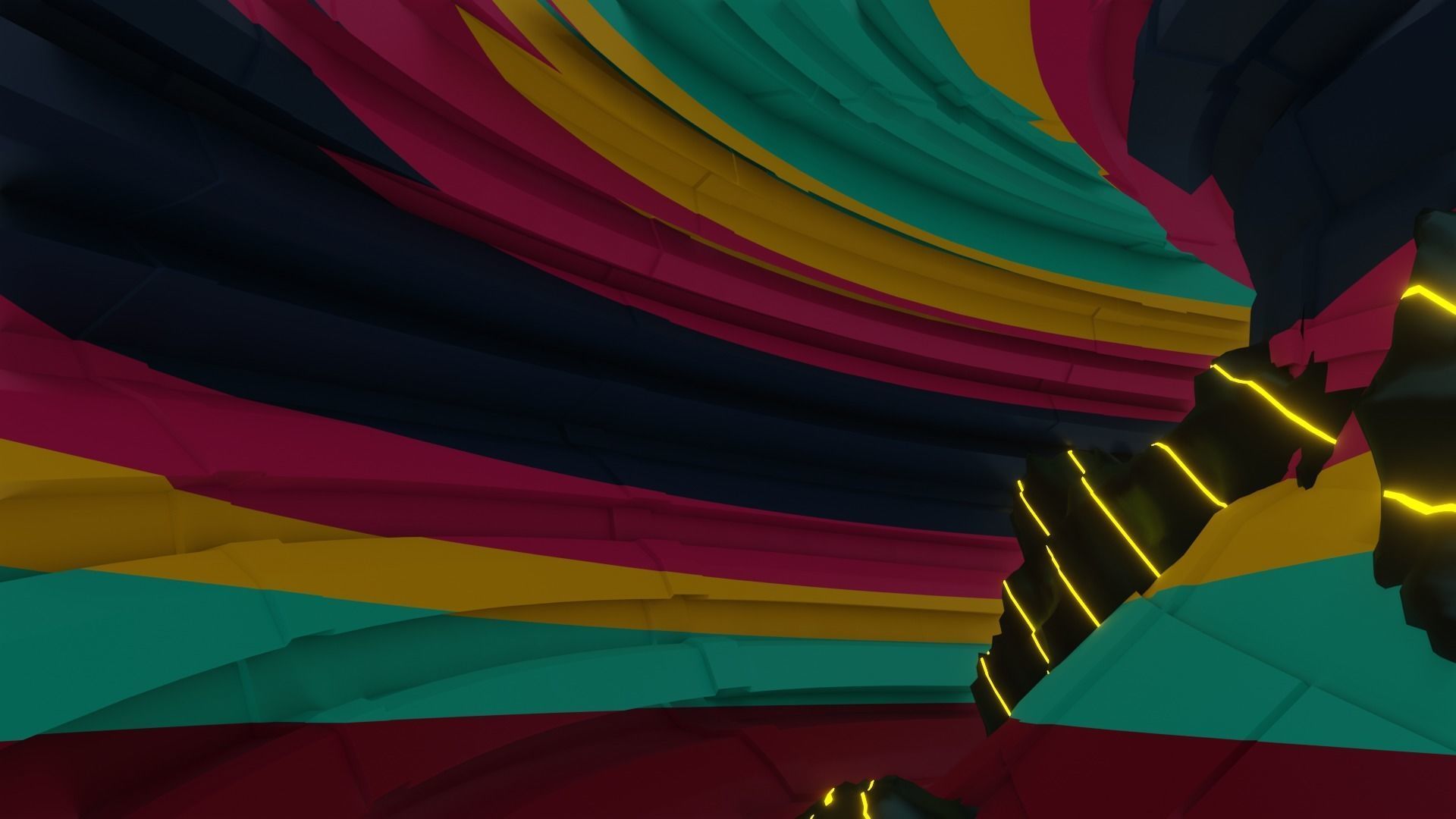 Wild tunnel with graffiti effects and 3D model included 3D model_6