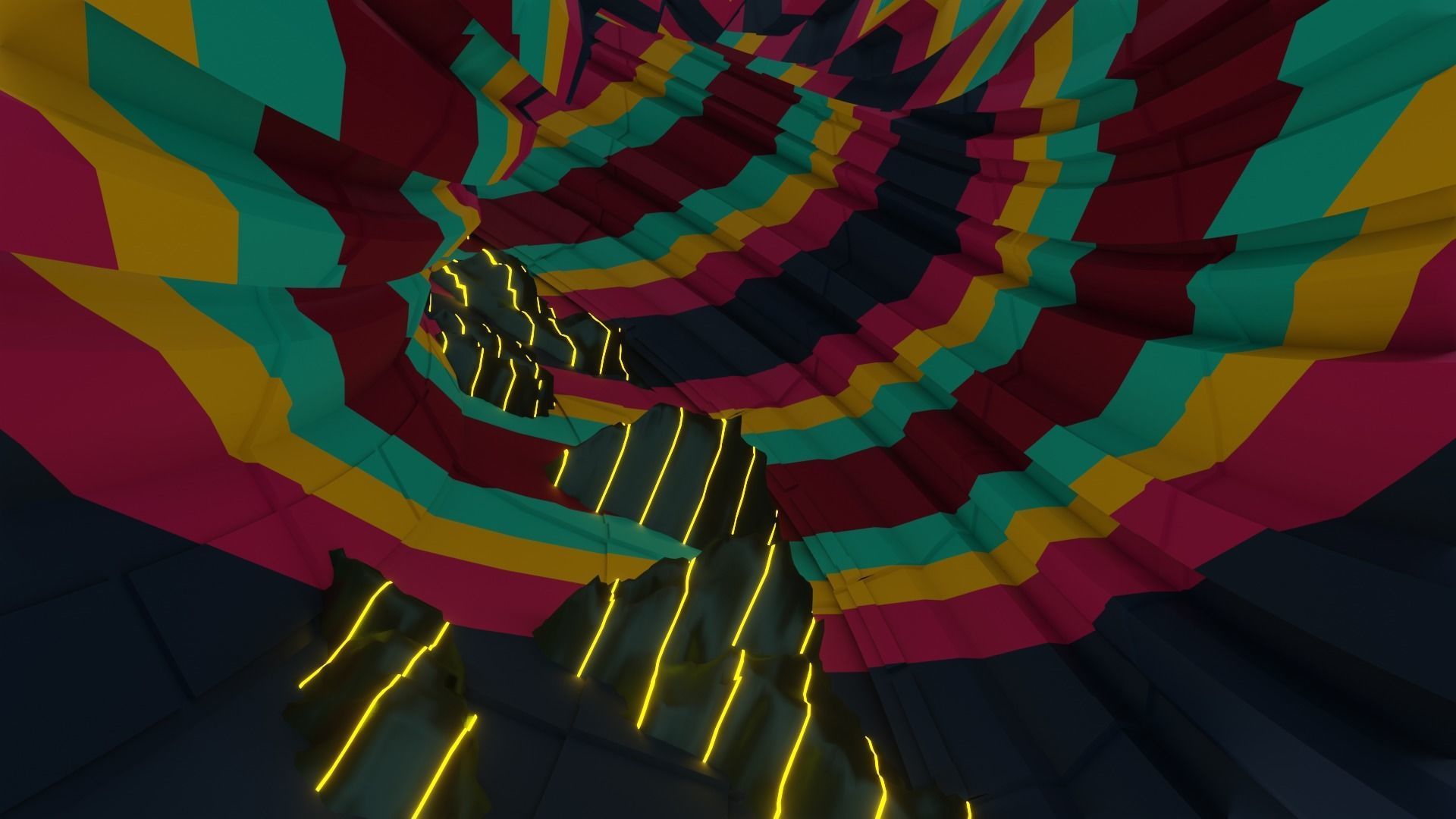 Wild tunnel with graffiti effects and 3D model included 3D model_3