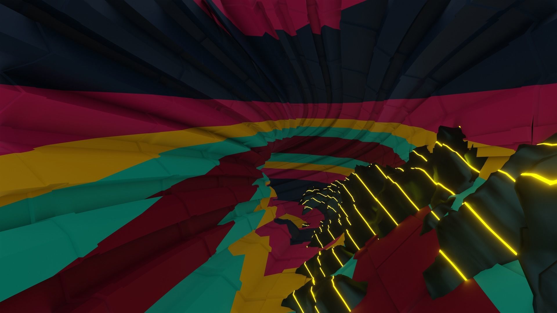 Wild tunnel with graffiti effects and 3D model included 3D model_7