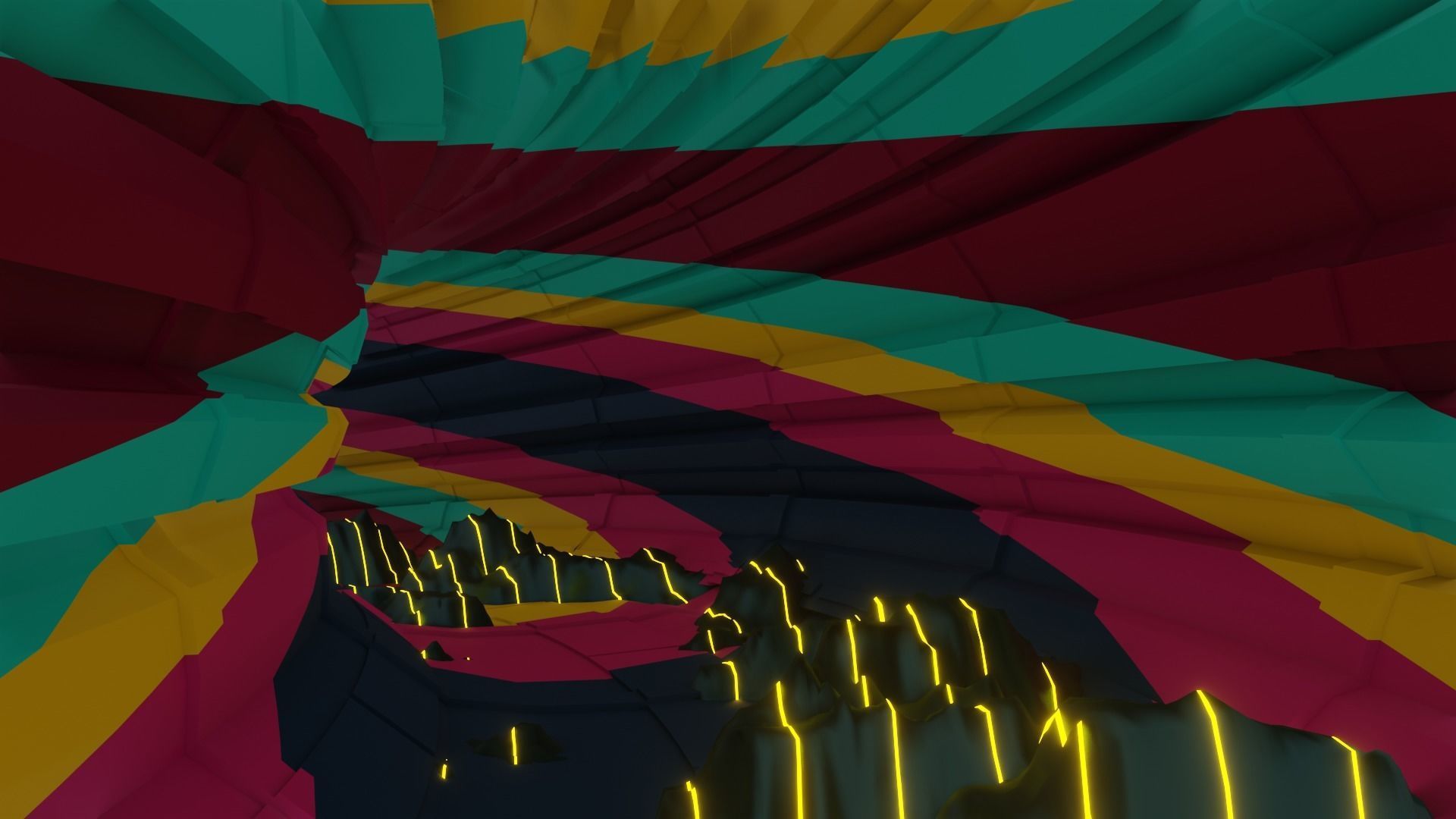 Wild tunnel with graffiti effects and 3D model included 3D model_16