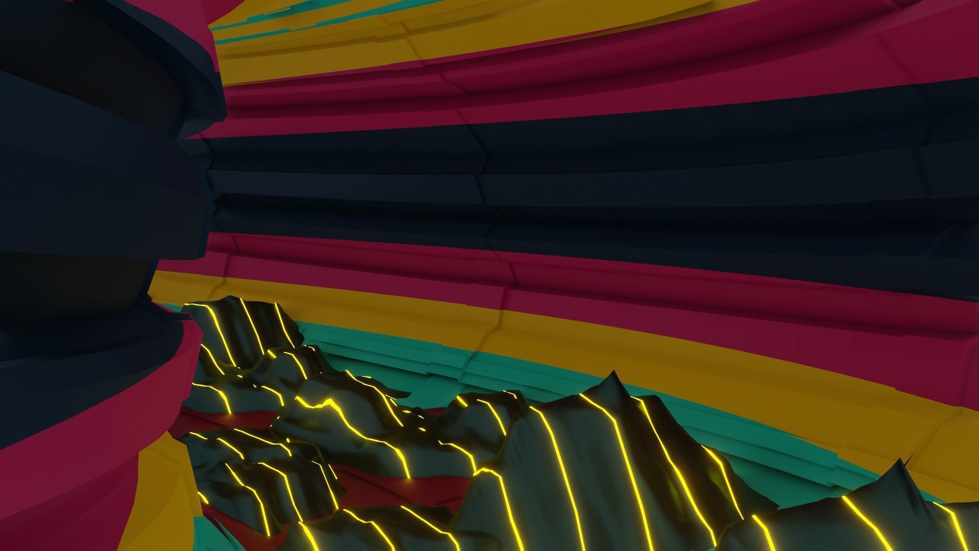 Wild tunnel with graffiti effects and 3D model included 3D model_11