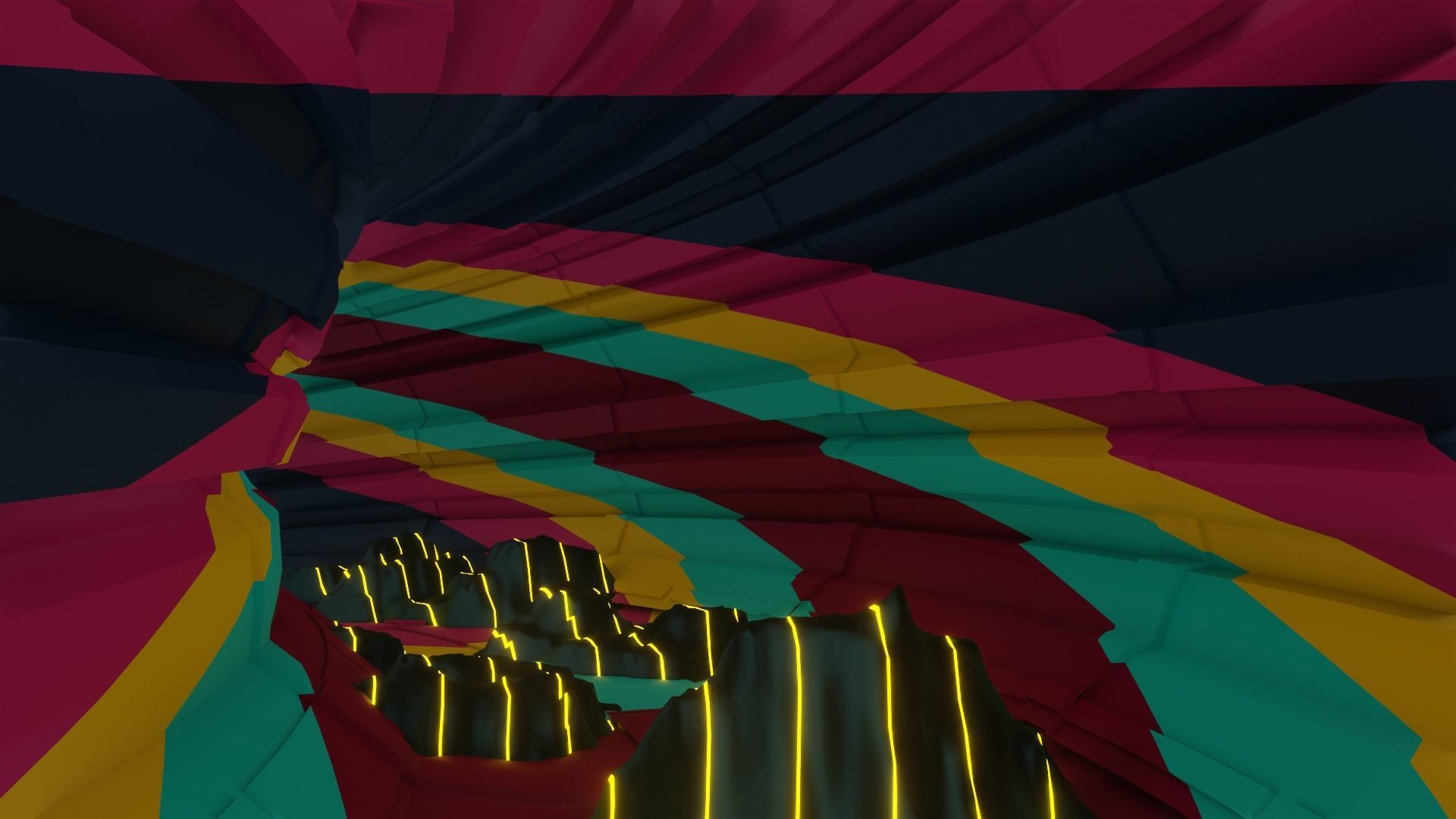 Wild tunnel with graffiti effects and 3D model included 3D model_17