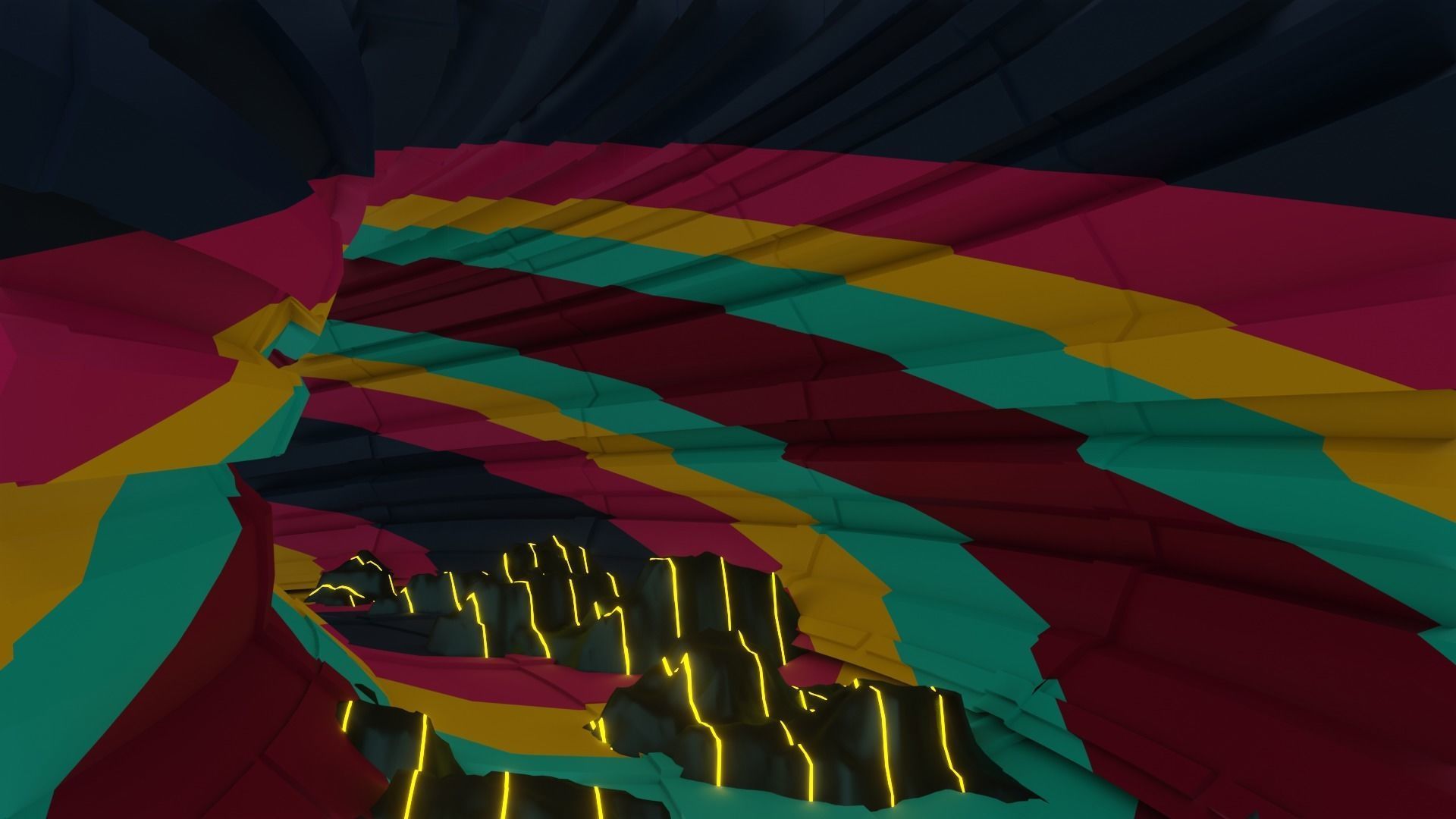 Wild tunnel with graffiti effects and 3D model included 3D model_23