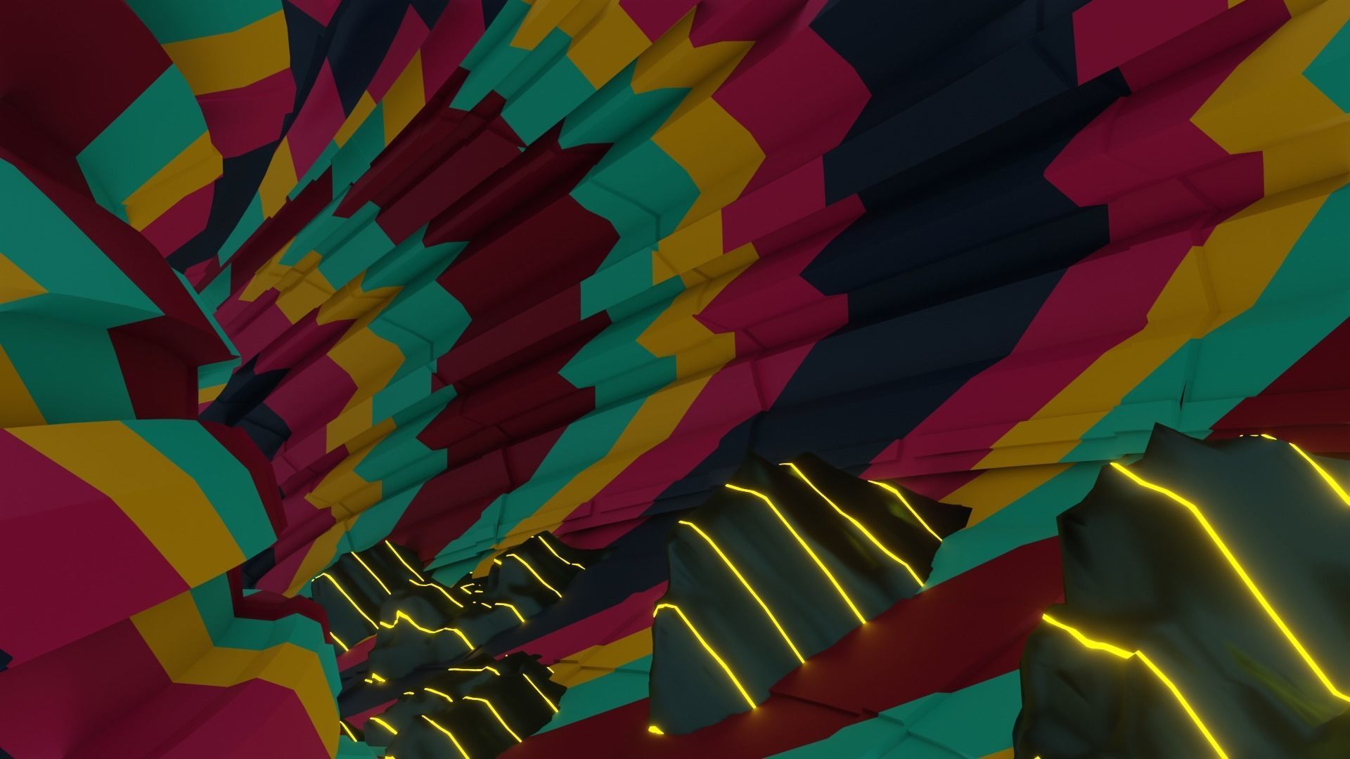 Wild tunnel with graffiti effects and 3D model included 3D model_5