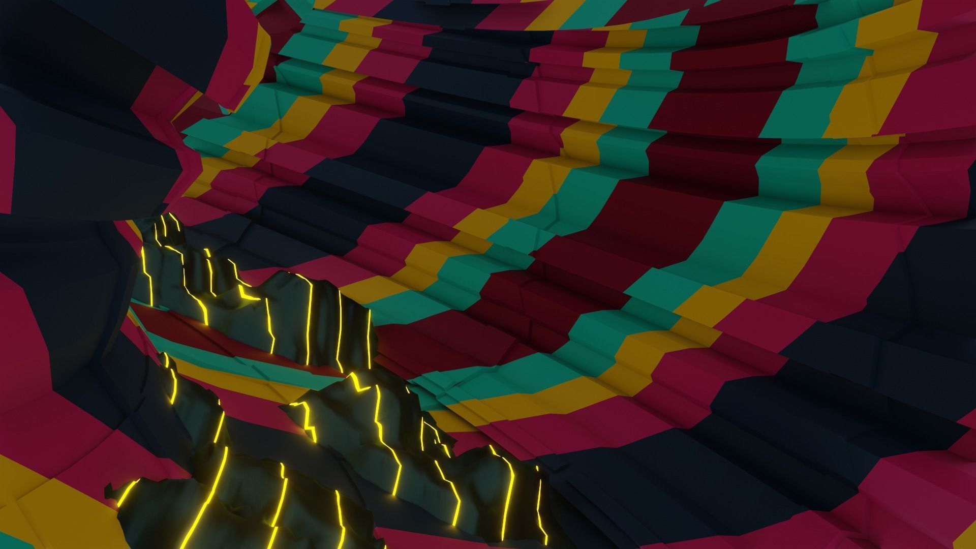 Wild tunnel with graffiti effects and 3D model included 3D model_4