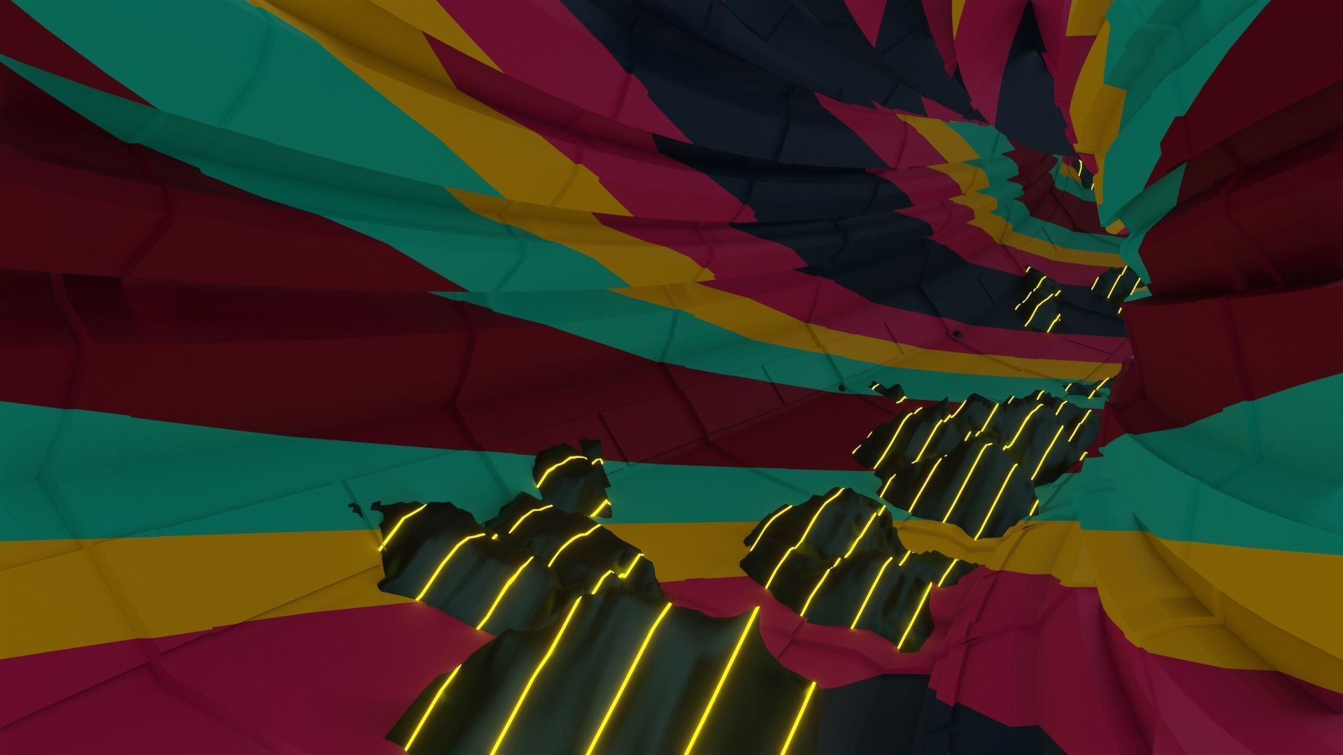 Wild tunnel with graffiti effects and 3D model included 3D model_2