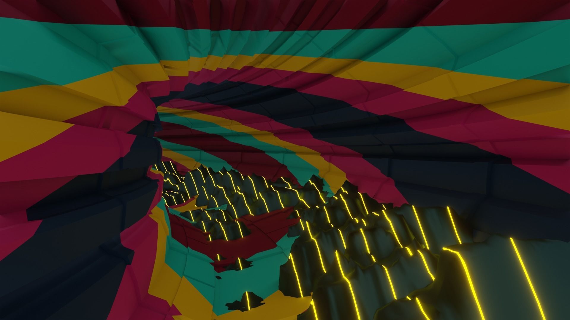 Wild tunnel with graffiti effects and 3D model included 3D model_9