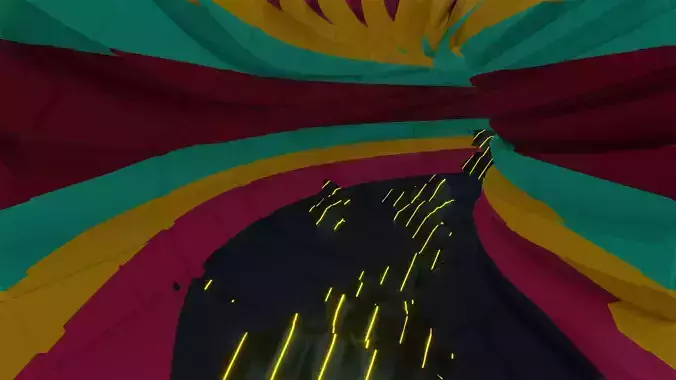 Wild tunnel with graffiti  effects and 3D model included
