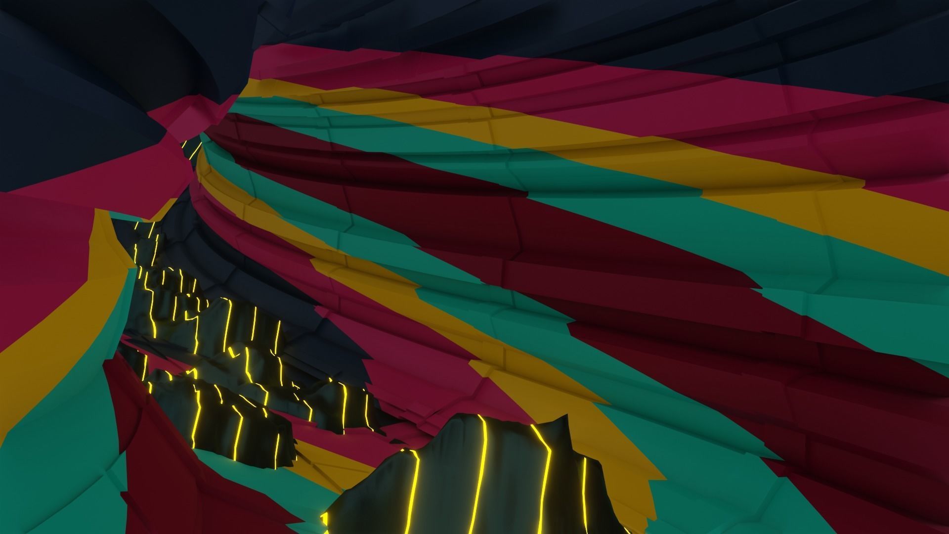 Wild tunnel with graffiti effects and 3D model included 3D model_25