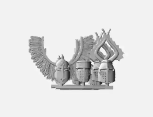 Medieval Crested Helmets