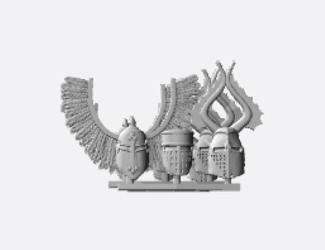 Medieval Crested Helmets 3D print model