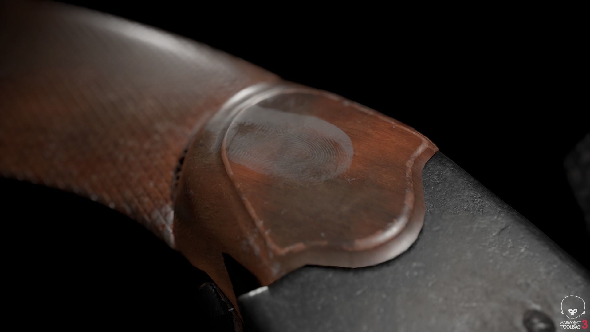 Revolver Pietta Antique Gun Low-poly 3D model_7