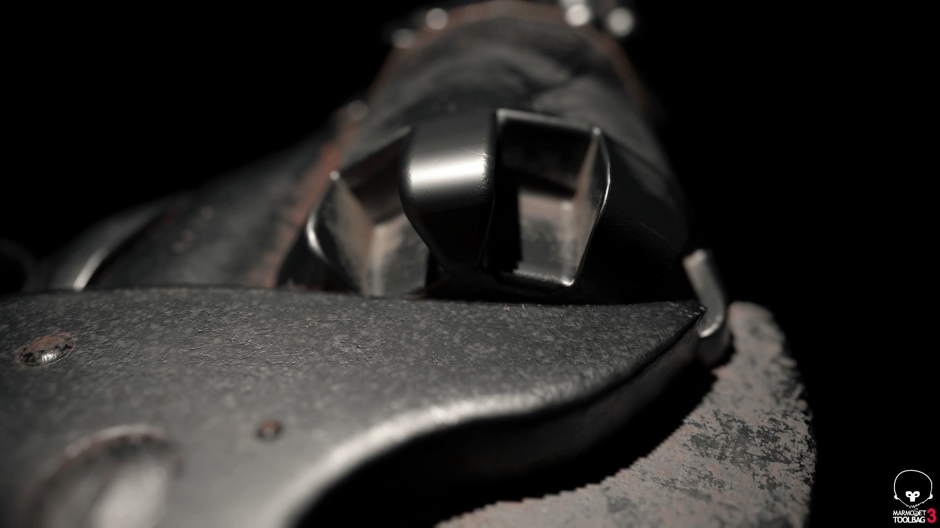 Revolver Pietta Antique Gun Low-poly 3D model_10