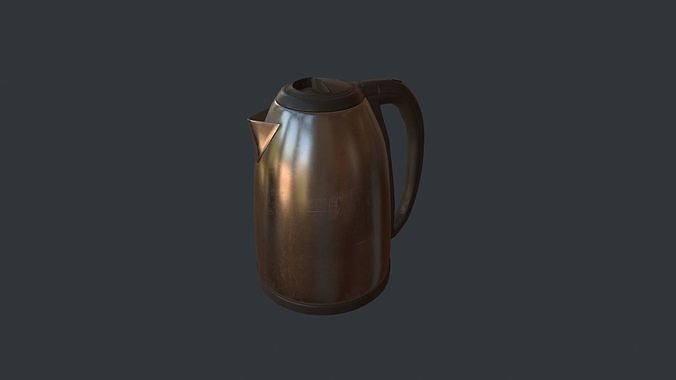 Teapod PBR Game Ready Model Low-poly 3D model coffee pot Low-poly 3D model