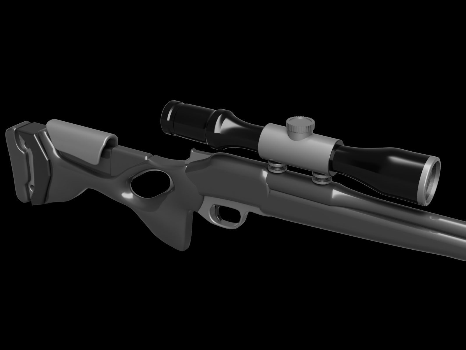 Blaser R8 gun Low-poly 3D model_5